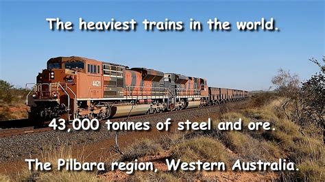 Bhp Iron Ore Trains Heaviest In The World Pilbara Western Australia