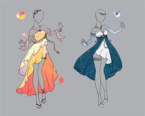 outfit adopt set 1 closed by scarlett knight on deviantart