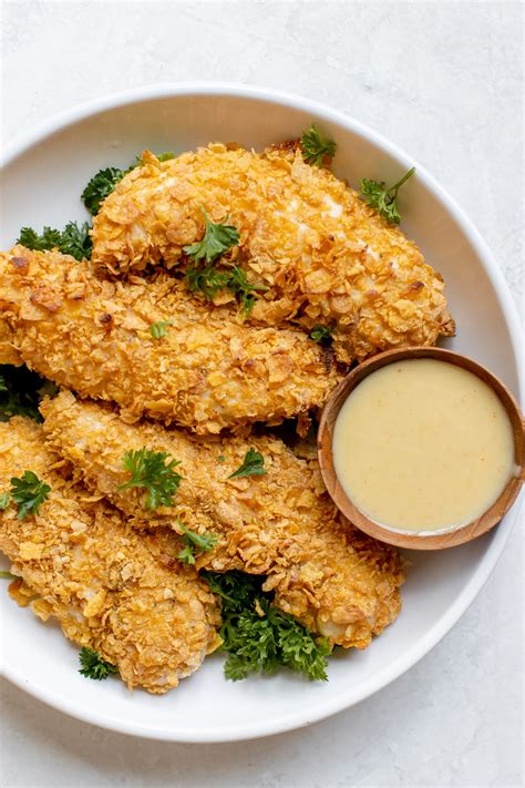 Cornflake Chicken Tenders With Honey Mustard Krolls Korner