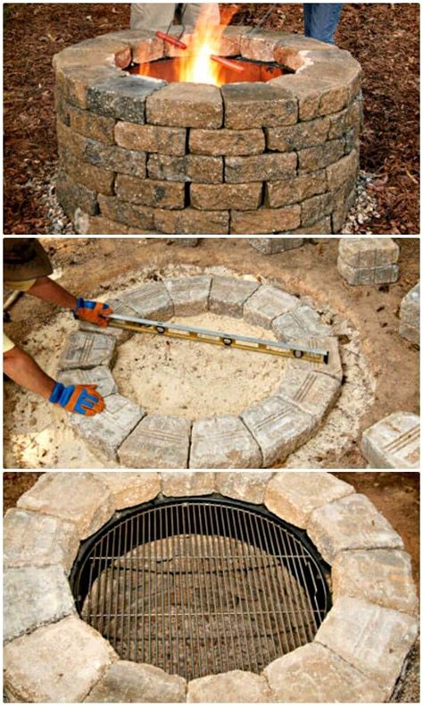 You need to create the enclosure, which can be as simple as stacked bricks, cinderblocks, or concrete pavers. How To Build Your Own Fire Pit Tutoria - 62 Fire Pit Ideas to DIY Cheap Fire Pit for Your Garden ...