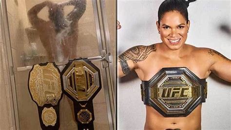 UFC Amanda Nunes Poses Naked With Her Championship Belts Amanda