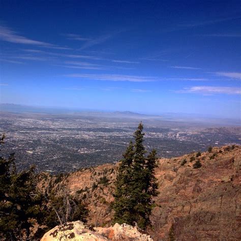 Salt Lake City And Valley As Seen From The Summit Of Mount Olympus