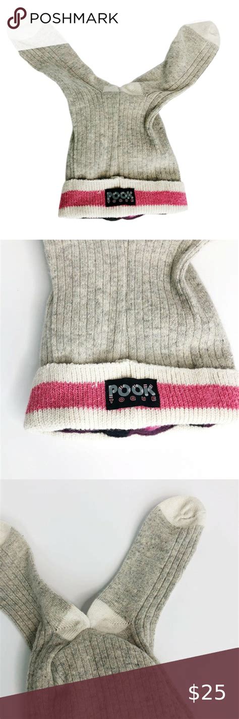 Pook Reversible Togue Sock Hat Graywhite Toque Clothes Design Fashion