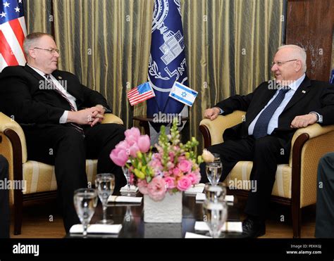 Deputy Secretary Of Defense Bob Work Meets With Israeli President