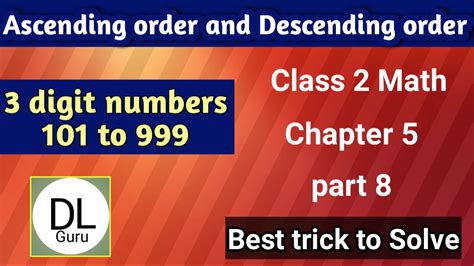 How To Teach Ascending And Descending Order For Grade 2 Chapter 5