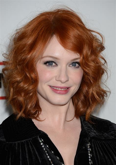 Maybe you would like to learn more about one of these? Christina Hendricks Medium Red Curly Hairstyle for Mature ...