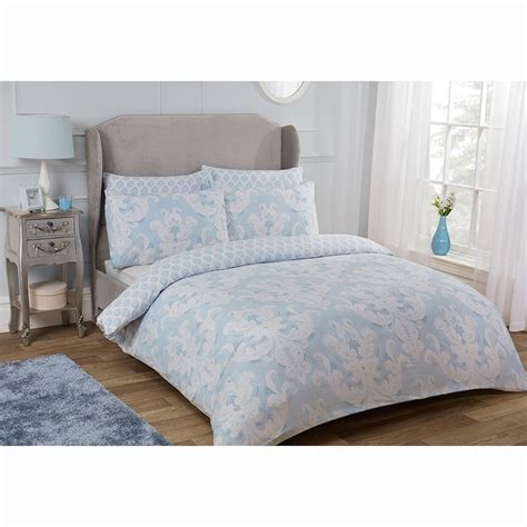 See more ideas about bedding sets, grey bedding, bedding sets grey. Damask Double Duvet Set Twin Pack - Blue | Bedding - B&M