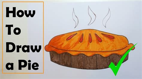How To Draw A Pie Very Easy For Kids Step By Step Youtube