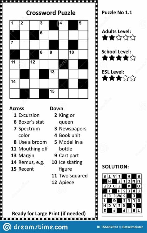 Creating a crossword puzzle is easy. Crossword Puzzle, Large Print, Quick Style, Family ...
