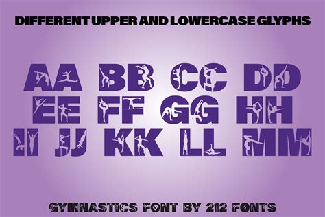 Alphabet online exercise for infants. 212 Gymnastics Caps Display Font Gymnast Alphabet OTF By ...