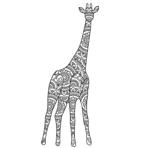 Basic Giraffe Mandala Coloring Page Download Print Or Color Online