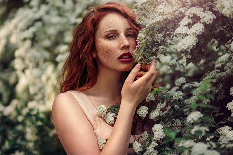 Wallpaper Michalina Cysarz Redhead Women Model Outdoors X