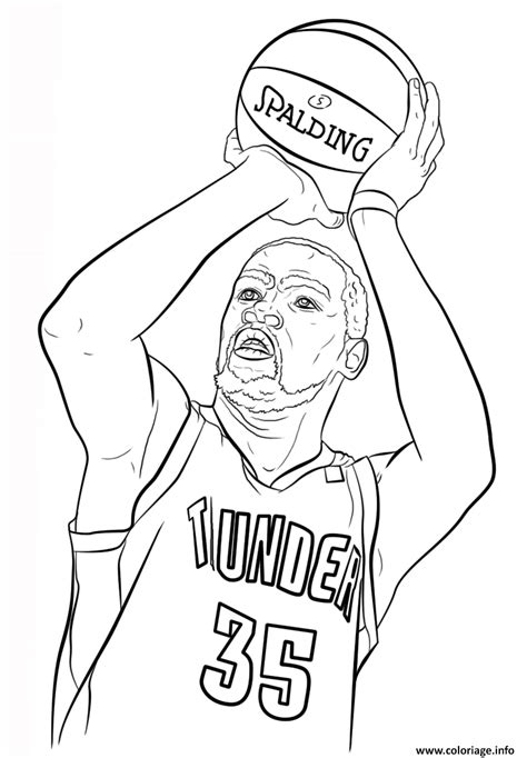 Coloriage Kevin Durant Nba Sport