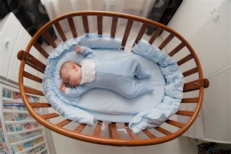 Baby Sleeps With A Cradle Stock Image Image Of Growth 49212505