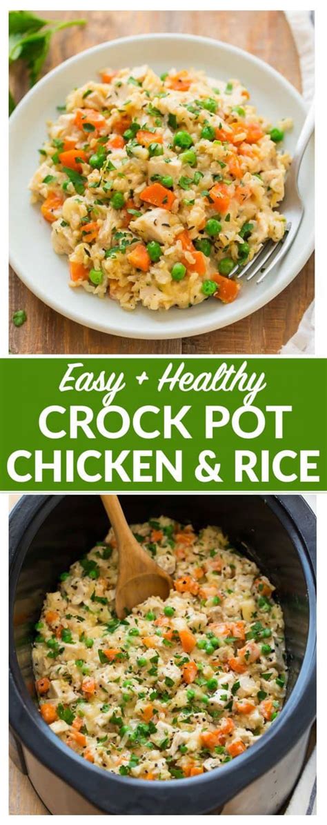 Crock Pot Chicken And Rice Recipe Easy Healthy Dinner