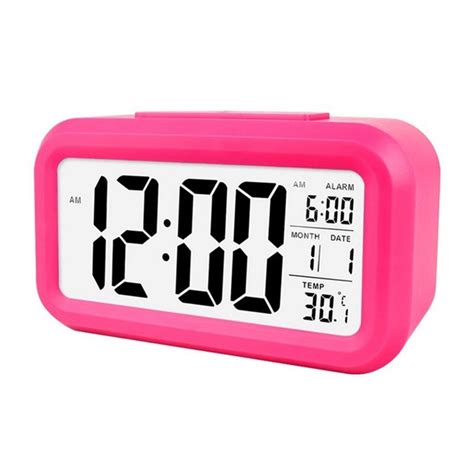 Homgeek Smart Digital Alarm Clock With Date And Temperature Snooze Button On Top Battery