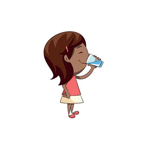 Kid Drinking Water Clip Art Vector Images And Illustrations Istock