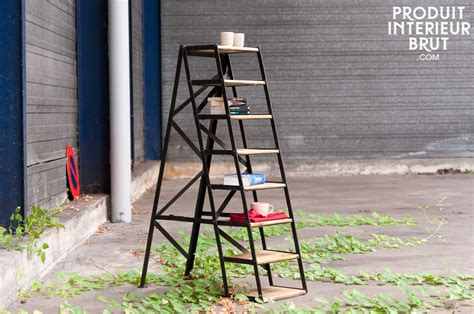 Meuble style industriel agen mobilier table basse salle a. Escabeau d'atelier 8 marches - style industriel - Escalier ...