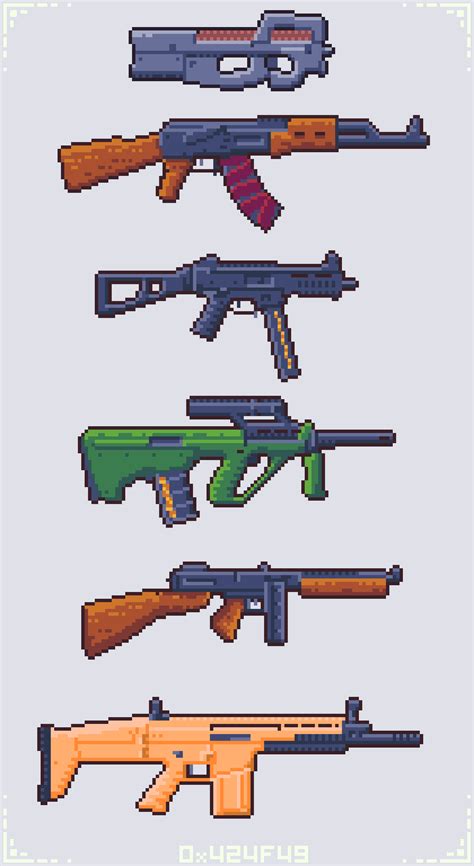 Pixel Art Weapons By Boi