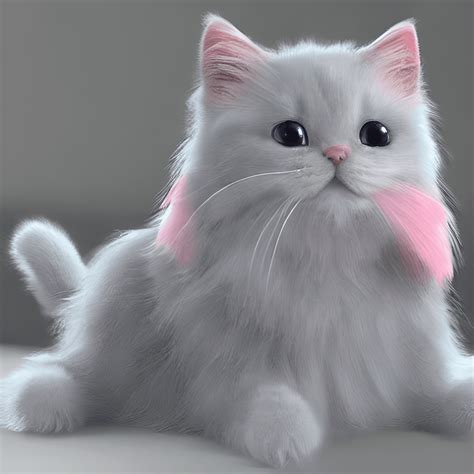 Adorably Cute Baby Kitten In Valentines Day Nursery Art · Creative Fabrica