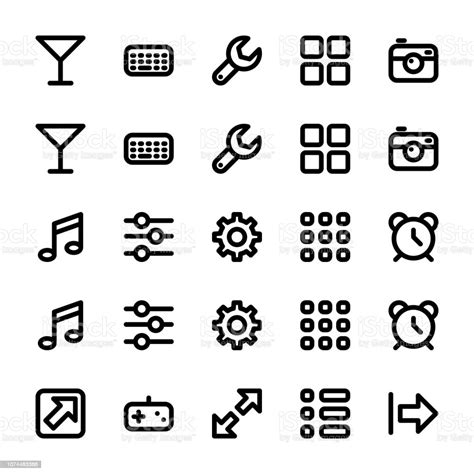 Font Awesome Icons Set Stock Illustration Download Image Now Clock