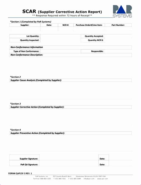 Corrective Action Report Template Excel ~ Excel Templates