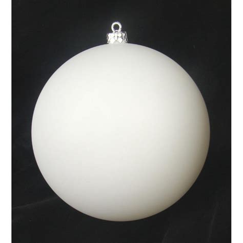 Matte Winter White Commercial Shatterproof Christmas Ball Ornament 6