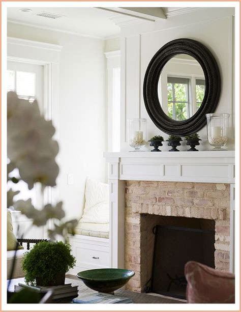 Mantel Styling Tips Bhg Round Mirror Over Mantel Symmetry