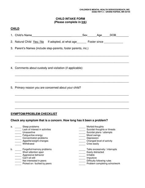 Free 9 Mental Health Providers Intake Forms In Pdf Ms Word
