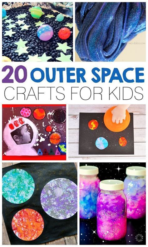 20 Outer Space Crafts For Kids Make Galaxy Jars Space Play Dough