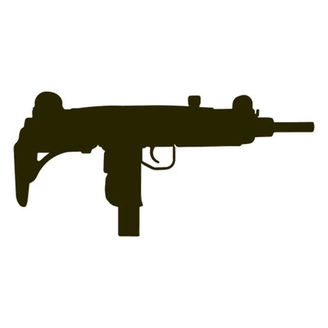 Uzi Submachine Gun Silhouette Transparent Png And Svg Vector File