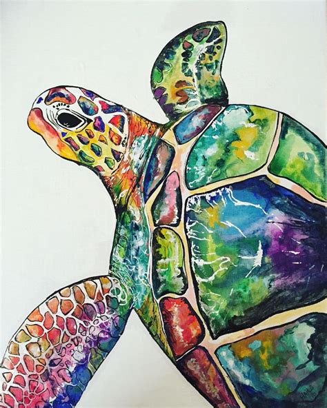 Sea Turtle Etsy Sea Turtle Painting Turtle Painting Turtle
