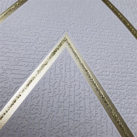 Wm42344 Geometric White Gold Glitter Wallpaper In 2020 Glitter