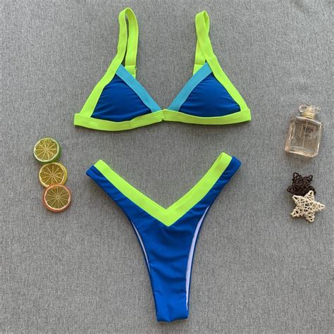 Bikinx High Cut Micro Bikini Set Triangle Swimsuit Push