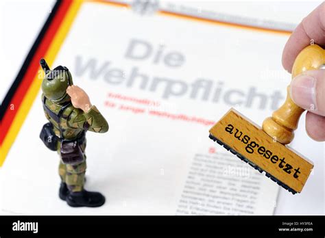 Suspension Of The Conscription In Germany Aussetzung Der Wehrpflicht In Deutschland Stock Photo