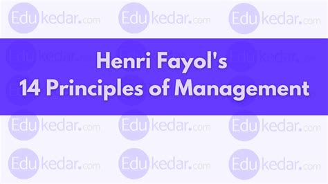 14 Principles Of Management By Henri Fayol Explained With Examples