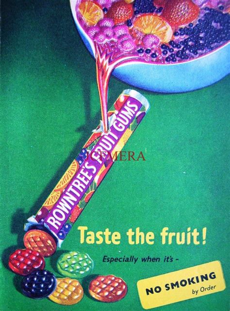 195060s Rowntrees Fruit Gums Advert 23 Vintage Confectionary Print Ad Ebay