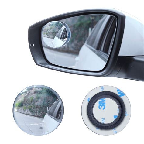 Livtee Blind Spot Mirror 2 Round Hd Glass Frameless Convex Rear View Mirror With Wide Angle