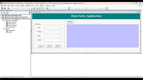 Excel Vba Data Entry Application With Sql Database Part 2 Youtube