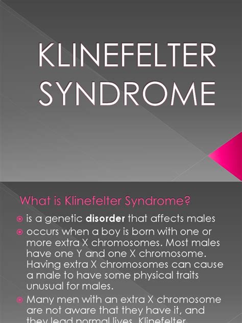 Klinefelter Syndrome Sexual Reproduction Medicine Free 30 Day Trial Scribd
