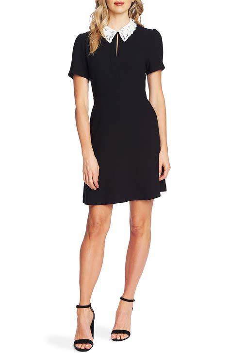 Cece Lace Collar Dress In Black Lyst