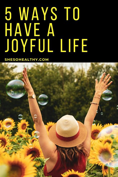 What Brings You Joy Tips For A Joyful Life She So Healthy