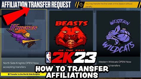 How To Switch Park Affiliations In Nba 2k23 Youtube