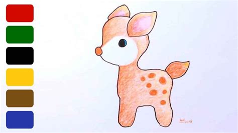 How To Draw A Deer Simple And Cute Youtube