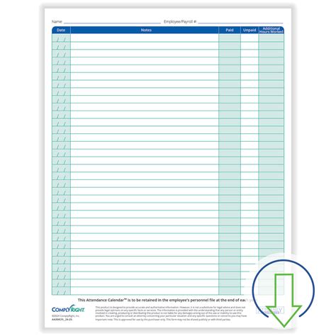 2024 Downloadable Academic Year Employee Attendance Calendar Hrdirect