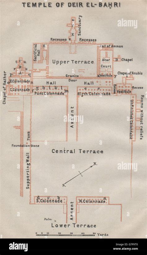 Mortuary Temple Of Queen Hatshepsut Deir El Bahari Egypt Ground Plan