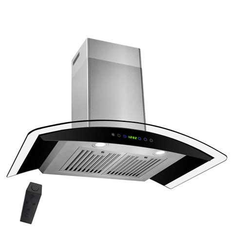 Akdy 30 Stainless Steel Wall Mount Range Hood With Gas Sensor Remote