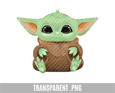 Baby Yoda Clip Art Transparent Png Baby Yoda Cute Alien Craft Project Mandalorian Love You