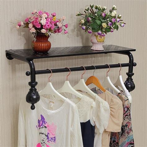 .clo…, #childrens #clo #clothes #clothing #costume #decorativehangerclothing #hanger #kids #rack #stand learn how to make this easy diy wall mounted clothing rack for kids. 2019 Wall Display Rack Clothing Store Shelf Floor Wall ...