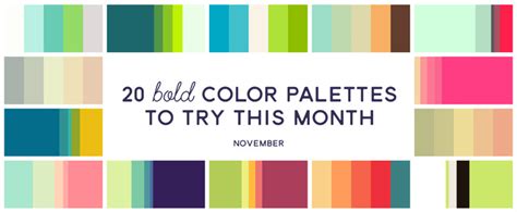 20 Bold Color Palettes To Try This Month November 2015 Creative